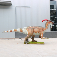 Dinosaure animatronique Parasaurolophus de la période jurassique, réaliste en métal, pour les parcs à thème, les centres commerciaux et les aéroports