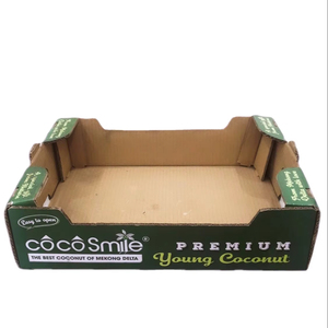 Caja de Cartón Corrugado UV Industrial OEM, Precio de Fábrica, Embalaje Rectangular Impreso Offset para Coco, Materiales Reciclados - Product Image 1