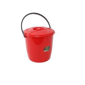 Cubo de Agua Redondo de Plástico de 12L con Tapa y Asa Ergonómica para Limpieza de Pisos y Lavandería, Directo de Fábrica en Turquía - Product Image 1