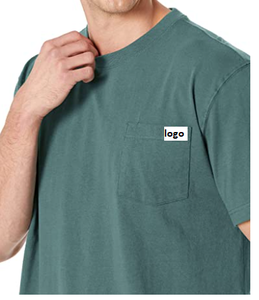 Vente chaude Hommes coton epais Ras Du Cou À Manches Courtes T-shirt 50% Polyester 50% Coton Importé Tirer Sur fermeture Laver À La Machine - Product Image 6