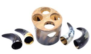 Artesanías naturales indias hechas a mano de calidad superior, soporte de cuerno de Animal de estilo vikingo, cerveza pulida de gran capacidad, decoración del hogar - Product Image 3