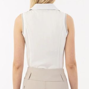 Camisa Ecuestre para mujer totalmente personalizada, ropa de tela técnica avanzada sin mangas, camisetas para montar a caballo al por mayor - Product Image 2