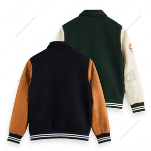 Blouson-Chaleco universitario En Laine Brodee En chenilla personalizable para hombres - Product Image 6