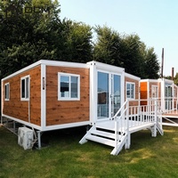 Maison conteneur préfabriquée extensible de 20 pieds, moderne, 2 chambres, maisons préfabriquées mobiles, villas modulaires pour complexe hôtelier