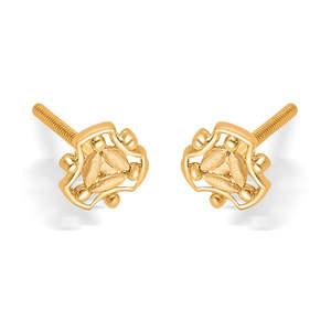 18K Gold Kids <b>Pearl</b> <b>Diamond</b> <b>Earring</b> for Wedding Party Anniversary - Product Image 4