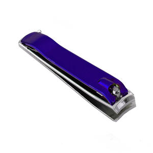 Coupe-ongles pédicure de qualité supérieure Lames tranchantes en acier inoxydable avec poignée enduite violette pour outil de beauté des doigts de bébé - Product Image 4