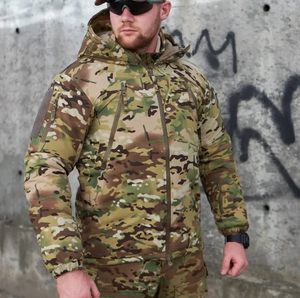 เครื่องแบบยุทธวิธีเสื้อแจ็กเก็ตผ้าฝ้ายลายพรางสำหรับผู้ชาย, แจ็กเก็ตผ้าฝ้ายกันหนาวกลางแจ้งฤดูหนาว - Product Image 2