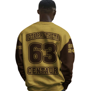 Iota Phi Theta acrylique pull en tricot 1963 Chenille lettre pull grec vie vêtements fraternité vêtements d'hiver - Product Image 5