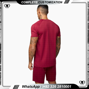 Ensembles courts d'été deux pièces de haute qualité pour hommes, vêtements de sport décontractés personnalisés, ensembles de jogging et shorts pour hommes - Product Image 3