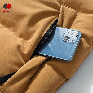 Gilet matelassé à capuche sur mesure en gros pour hommes, hiver, imperméable, coupe-vent, respirant, devant de haute qualité, spandex/polyester - Product Image 6