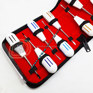 Élévateurs de racines dentaires ensemble de 10 pièces avec étui Logo personnalisé et design avec poignée en plastique Instruments chirurgicaux dentaires CE - Product Image 5