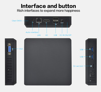 Sharerdp Processeur de bureau micro à faible consommation d'énergie Celeron série N N4020 DDR4 RAM double cœur 4G+128G M2 Mini PC NUC pas cher Boîtier TV