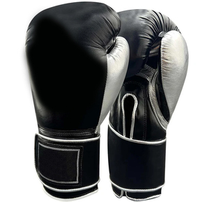 Gants de boxe en cuir de haute qualité avec logo personnalisé, exportés à chaud pour le commerce extérieur, équipement d'entraînement spécial pour la compétition MMA Kick - Product Image 1
