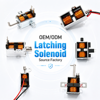 Solenoides bistables micro OEM personnalisés DC 5V 12V 24V, électroaimants bidirectionnels auto-serrants push-pull