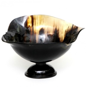 High Quality Natural Horn Serving <b>Bowl</b> <b>Set</b> Highly Polished Enamel Carved Handcrafted for <b>Pasta</b> Storage Home Restaurant Carton - Product Image 1
