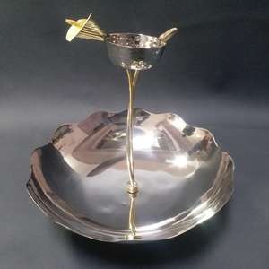 Eco-Friendly Stainless Steel Food <b>Bowl</b> with Unique <b>Silver</b> Design Dessert Nuts Serving <b>Bowl</b> with Metal Lid for Warm Food Storage - Product Image 3