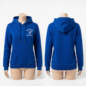 Sweat à capuche unisexe pour barbier, 320 GSM, coton polyester polaire, bleu ciel, fermeture éclair intégrale, impression personnalisée, broderie logo, vêtement haut de gamme - Product Image 3