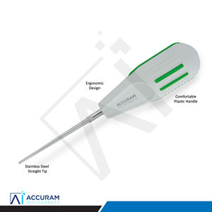 Perioteuse dentaire professionnelle droite 2,0 mm avec manche PPU, instrument chirurgical manuel d'extraction dentaire atraumatique, instrument chirurgical pour racines, CE - Product Image 2