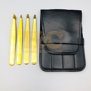 Pinzas para Cejas de Calidad Premium, Pinzas de Acero Inoxidable con Logotipo Mink, Juego de Pinzas Doradas, Empaque Sostenible - Product Image 4