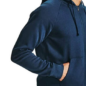 Sweat à capuche zippé pour homme, streetwear, fermeture éclair intégrale, en molleton de coton, pour la fabrication en gros, l'exportation et l'approvisionnement en vêtements de marque privée - Product Image 4