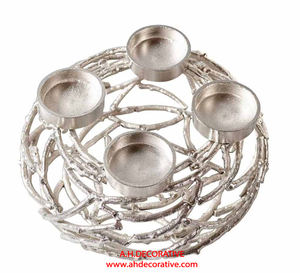 Lujoso soporte de vela de luz en T de metal hecho a mano clásico boda y Navidad hogar sala de estar decoración soporte individual - Product Image 6