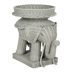 Table de chevet moderne en rotin éclectique avec plateau amovible Table de rangement de salon contemporaine - Product Image 6