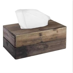 Boîte à mouchoirs en bois dernier modèle pour toilettes distributeur de serviettes en papier boîte à mouchoirs en bois au prix de gros - Product Image 2