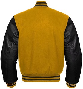 Veste de baseball universitaire unisexe 2025, corps en laine avec manches en cuir, veste d'hiver de style lettreman, veste bomber streetwear - Product Image 4