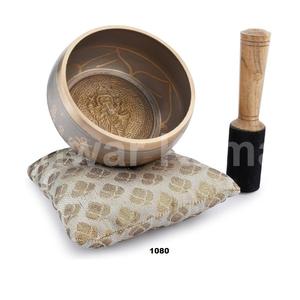 Cuenco tibetano de latón con palo y cojín para Yoga Chakra Healing Mindfulness Stress Relief Tazón de latón para hombres y mujeres - Product Image 6