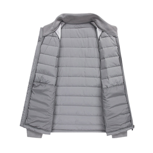 แจ็กเก็ตขนเป็ดน้ำหนักเบาสำหรับผู้ชายปกตั้งสำหรับฤดูหนาว OEM ออกแบบได้ตามต้องการ - Product Image 5