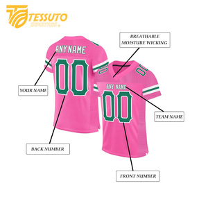 Vêtements de sport imprimés partout Chemises de football classiques vintage Maillot de football personnalisé T-shirt de football à col en V pour hommes - Product Image 6