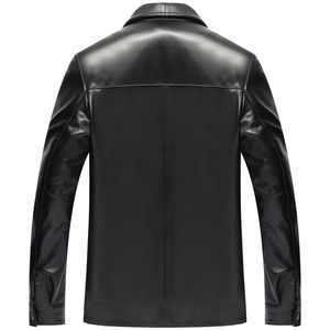 Trending Men's Casual Genuine Leather <b>Motorcycle</b> Jacket-Waterproof Windproof Reversible Design Distressed Brown Stand Front - Product Image 2