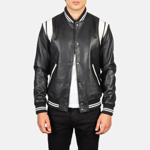 Veste en cuir d'hiver pour hommes, couleur et taille personnalisées, fermeture à glissière, design de rue élégant, coupe régulière, fabriquée au Pakistan - Product Image 3