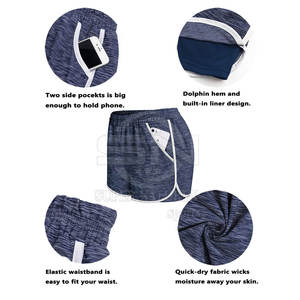 Pantalones cortos deportivos de alta calidad para mujer, novedad, Logo, cintura elástica, pantalones cortos, estilo deportivo informal, transpirable, diseño de moda - Product Image 5