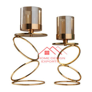 Bougeoir en cristal de base accessoires de dîner aux chandelles pour mariage bougeoir noir nordique en métal - Product Image 6