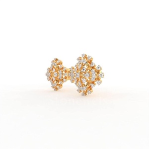 Stonewels Flower Design Brilliant Cut Zircon <b>Stud</b> Earrings 925 Silver Gold/Platinum Plating | Casual/Sporty Style IGI Certified - Product Image 2