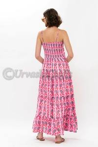 Made From Lightweight Cotton Voile Fully Lined Smocked Back Detailing Adjustable <b>Straps</b> Pullover Style - Product Image 2