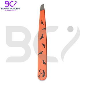 แหนบถอนขนคิ้วสแตนเลสจุดที่แม่นยำสำหรับการกำจัดขนบนใบหน้าเครื่องมือความงามสีส้มและสีชมพูดีไซน์ล่าสุด - Product Image 6