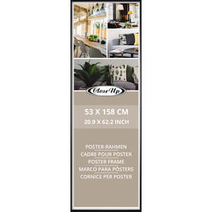 Cadre photo moderne A2 53 x 158 cm carré noir en bois, métal, plastique, alliage d'aluminium - Product Image 3