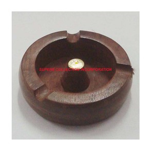 Cendrier rond en bois vente chaude et de haute qualité fait à la main direct OEM vente d'usine pas cher prix rond - Product Image 3