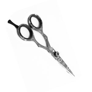 Ciseaux de coiffeur personnalisés, ciseaux de coiffure professionnels en acier inoxydable à revêtement floral - Product Image 5