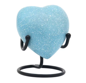 Urna Decorativa Moderna de Aluminio Pequeña para Mujer con Diseño de Rosa, Caja de Regalo y Bolsa de Terciopelo - Mini Urna Conmemorativa en Forma de Corazón - Product Image 2