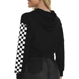 Vente en gros de sweats à capuche personnalisés pour femmes sweat à capuche court pull sweat décontracté Streetwear tenue de mode - Product Image 3