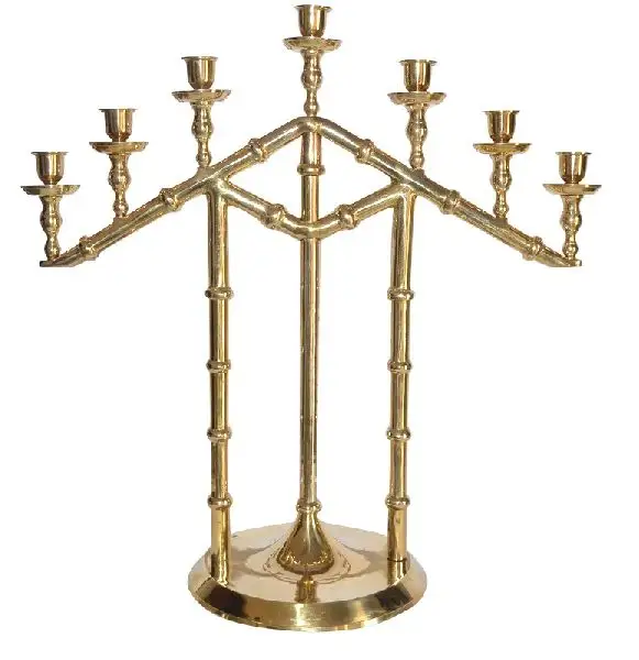 Hot Sale Vintage Decorative Metal Antique Menorah Candelabra Tall Candle Holder For Home Decoration In Cheap Prices