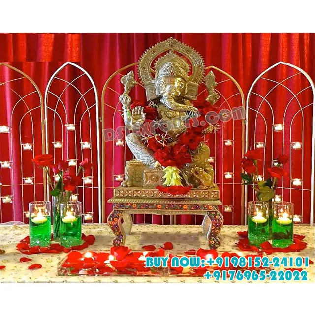 Pernikahan tradisional Ganesha idola untuk dekorasi lobi unik Hindu dekorasi acara pernikahan pintu masuk trendi dekorasi pernikahan selamat datang Ganesha