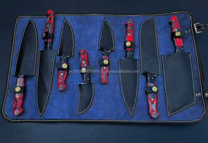 8 Uds mango de madera superventas juego de cuchillos de Chef accesorio cuchillo de chef de acero de Damasco juego de cuchillos de cocina profesional - Product Image 4
