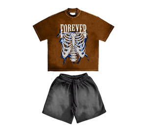 Ensemble de vêtements de sport d'été avec logo personnalisé pour hommes T-shirt respirant et short décontracté pour les activités de plein air - Product Image 4