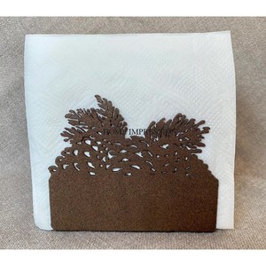 Merveilleux porte-serviettes en bois coupe concepteur de table fait à la main couleur marron porte-mouchoirs pour une utilisation régulière serviettes de fête - Product Image 2