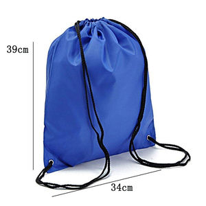 Reusable Strong Large Capacity Drawstring Bag Foldable Sport Sack Pack Nylon Drawstring <b>Backpack</b> Bag - Product Image 2