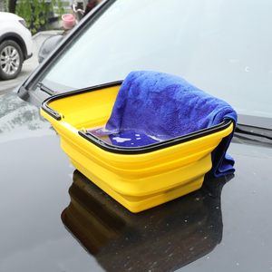 Đóng Mở 10L (2.6 Gallon) Nhựa Di Động Xô Nhỏ Gọn Xử Lý Đa Dụng Có Thể Gập Lại Nước Thùng Cho Cắm Trại Ngoài Trời Xe Cửa Sổ - Product Image 4
